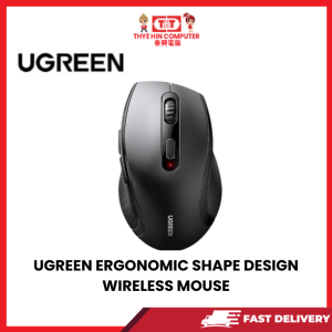 UGREEN ERGONOMIC SHAPE DESIGN WIRELESS MOUSE [SBN:YES NILAI:NO MELAKA:NO HPS:NO]