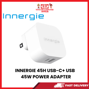 INNERGIE 45H USB-C+ USB  45W POWER ADAPTER [SBN:YES NILAI:NO MELAKA:NO HPS:NO]