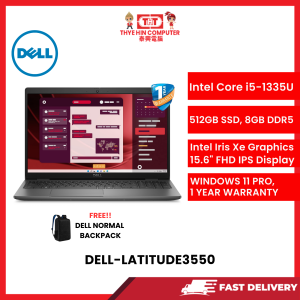 DELL-LATITUDE3550-INTELCOREI5-1335U,8GBR4,512GBSSD,15.6"FHD,W11PRO,1YR [SBN:YES NILAI:NO MELAKA:NO HPS:NO]