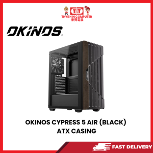 OKINOS CYPRESS 5 AIR (BLACK) ATX CAISNG WITH 4/120MM PREINSTALLED PWM FANS