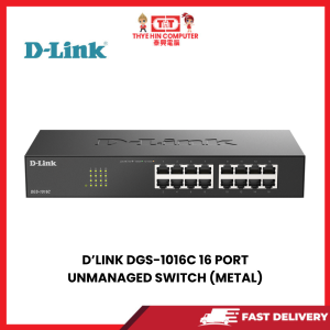D'LINK DGS-1016C 16 PORT UNMANAGED SWITCH (METAL) [SBN:YES NILAI:NO MELAKA:YES HPS:NO]