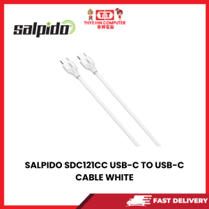 SALPIDO SDC121CC USB-C TO USB-C CABLE WHITE [SBN:NO NILAI:YES MELAKA:NO HPS:NO]