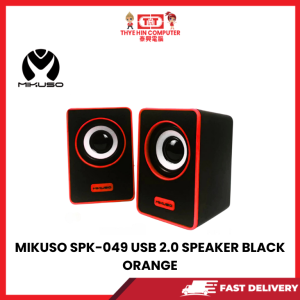 MIKUSO SPK-049 USB 2.0 SPEAKER BLACK ORANGE [SBN:YES NILAI:YES MELAKA:NO HPS:NO]