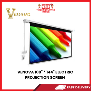 VENOVA 108" * 144" ELECTRIC PROJECTION SCREEN MATTE WHITE SURFACE [SBN:NO NILAI:NO MELAKA:NO HPS:NO]