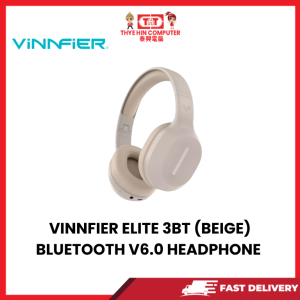 VINNFIER ELITE 3BT (BEIGE) BLUETOOTH V6.0 HEADPHONE WITH AUDIO JACK [SBN:NO NILAI:YES MELAKA:YES HPS:NO]