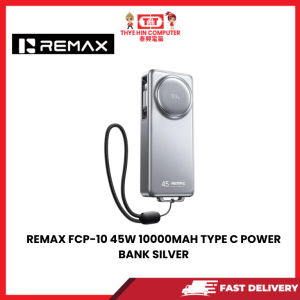 REMAX FCP-10 45W 10000MAH TYPE C POWER BANK SILVER [SBN:NO NILAI:YES MELAKA:NO HPS:NO]