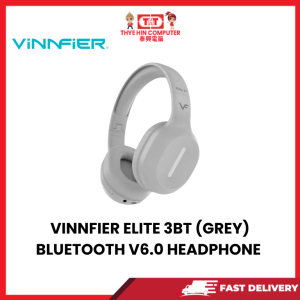 VINNFIER ELITE 3BT (GREY) BLUETOOTH V6.0 HEADPHONE WITH AUDIO JACK [SBN:NO NILAI:YES MELAKA:YES HPS:NO]