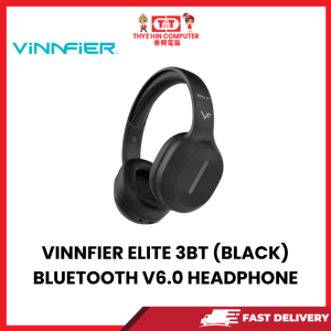 VINNFIER ELITE 3BT (BLACK) BLUETOOTH V6.0 HEADPHONE WITH AUDIO JACK [SBN:NO NILAI:YES MELAKA:NO HPS:NO]