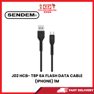 J02 HCB- T8P 6A FLASH DATA CABLE (IPHONE) 1M [SBN:YES NILAI:NO MELAKA:NO HPS:NO]