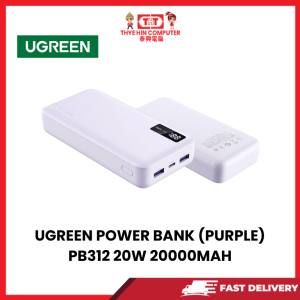 UGREEN POWER BANK (PURPLE) PB312 20W 20000MAH [SBN:NO NILAI:NO MELAKA:YES HPS:NO]