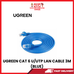 UGREEN CAT 6 U/UTP LAN CABLE 3M (BLUE) [SBN:YES NILAI:NO MELAKA:NO HPS:NO]