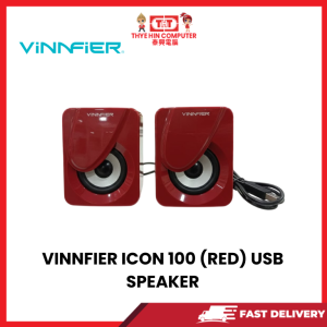 VINNFIER ICON 100 (RED) USB SPEAKER [SBN:YES NILAI:NO MELAKA:NO HPS:NO]