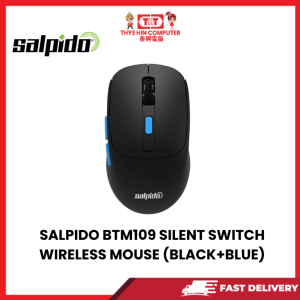 SALPIDO BTM109 SILENT SWITCH BT&2.4GHZ RECHARGEABLE WIRELESS MOUSE (BLACK+BLUE) [SBN:NO NILAI:YES MELAKA:NO HPS:NO]