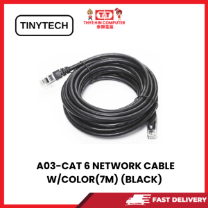 A03-CAT 6 NETWORK CABLE W/COLOR(7M) (BLACK) CAT6R/7M [SBN:NO NILAI:YES MELAKA:NO HPS:NO]