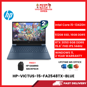 HP-VICTUS-15-FA2548TX-BLUE-INTELCOREI5-13420H,16GBR5,512GBSSD,RTX30506GVR6,15.6FHD,W1164,2YRS,H&S [SBN:YES NILAI:YES MELAKA:YES HPS:YES]