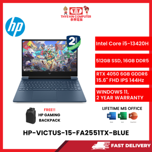 HP-VICTUS-15-FA2551TX-BLUE-INTELCOREI5-13420H,16GBR5,512GBSSD,RTX40506GVR6,15.6FHD,W1164,2YRS,H&S [SBN:YES NILAI:YES MELAKA:NO HPS:NO]
