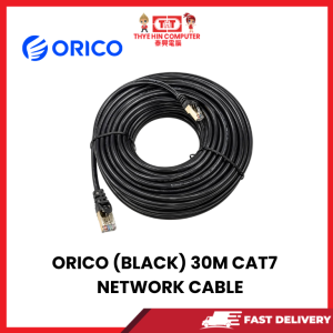 ORICO (BLACK) PUG C7 30M CAT7 10GBPS ROUND NETWORK CABLE