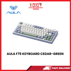 AULA F75 KEYBOARD CEDAR-GREEN (LIGHT PURPLE+BEIGE+LIGHT GREEN REAPER SWITCH) [SBN:NO NILAI:NO MELAKA:YES HPS:NO]