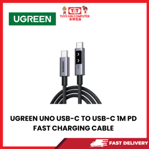 UGREEN UNO USB-C TO USB-C 1M  PD FAST CHARGING CABLE [SBN:YES NILAI:NO MELAKA:NO HPS:NO]