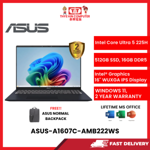 ASUS-A1607C-AMB222WS-BLUE-INTELCOREULTRA5-225H,16GBR5,512GBSSD,16"FHD,INTELUHD,W1164,2YRS,H&S [SBN:YES NILAI:YES MELAKA:NO HPS:NO]