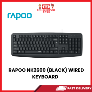 A06 RAPOO NK2600 (BLACK) WIRED KEYBOARD US