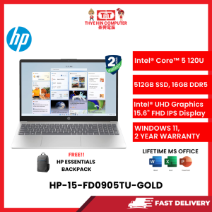 HP-15-FD0905TU-GOLD-INTELCORE5-120U,16GBR5,512GBSSD,INTEGRATED,15.6"FHD,W1164,2YRS,H&S
