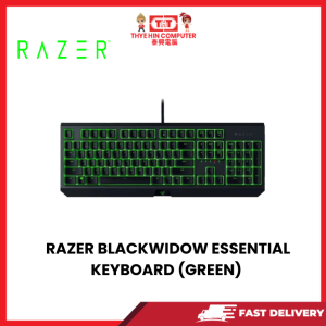 RAZER BLACKWIDOW ESSENTIAL KEYBOARD (GREEN) SWITCH [SBN:NO NILAI:YES MELAKA:NO HPS:NO]