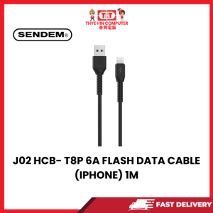 J02 HCB- T8P 6A FLASH DATA CABLE (IPHONE) 1M [SBN:YES NILAI:NO MELAKA:NO HPS:NO]