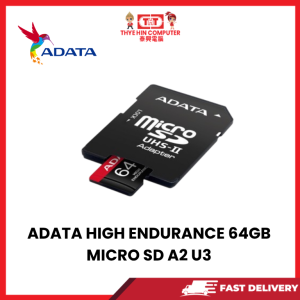 ADATA HIGH ENDURANCE 64GB MICRO SD A2 U3
