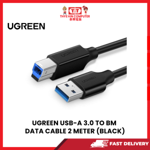UGREEN USB-A 3.0 TO BM DATA CABLE 2 METER (BLACK) [SBN:YES NILAI:NO MELAKA:NO HPS:NO]