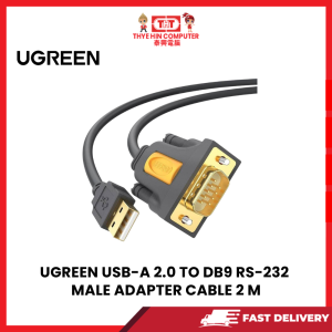 UGREEN USB-A 2.0 TO DB9 RS-232 MALE ADAPTER CABLE 2 M [SBN:YES NILAI:NO MELAKA:NO HPS:NO]