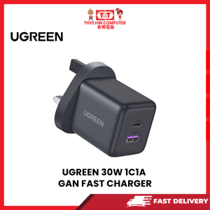 UGREEN 30W 1C1A  GAN FAST CHARGER [SBN:YES NILAI:NO MELAKA:NO HPS:NO]