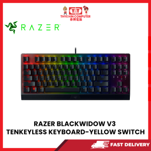 RAZER BLACKWIDOW V3 TENKEYLESS KEYBOARD- YELLOW SWITCH