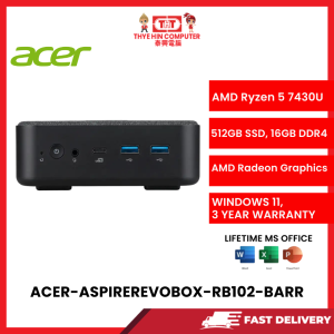 ACER-ASPIREREVOBOX-RB102-BARR-AMDRYZEN5-7430,16GBR4,512GBSSD,W1164,3YRS,H&S