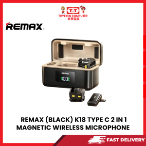 REMAX (BLACK) K18 TYPE C 2 IN 1 MAGNETIC WIRELESS MICROPHONE