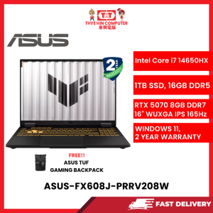 ASUS-FX608J-PRRV208W-INTELCOREI7-14650HX,16GBR5,1TBM.2SSD,RTX50708GBR7,16"FHD,W1164,2YRS