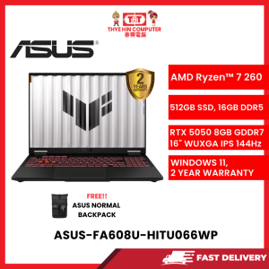 ASUS-FA608U-HITU066WP-AMDRYZEN7-260,16GBR5,512GBM.2SSD,RTX50508GBR7,16"FHD,W1164,2YRS