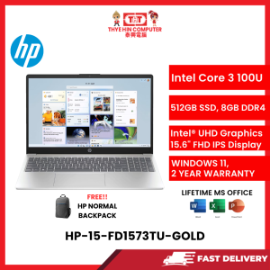 HP-15-FD1573TU-GOLD-INTELCORE3-100U,8GBR5,512GBSSD,INTEGRATED,15.6"FHD,W1164,2YRS,H&S