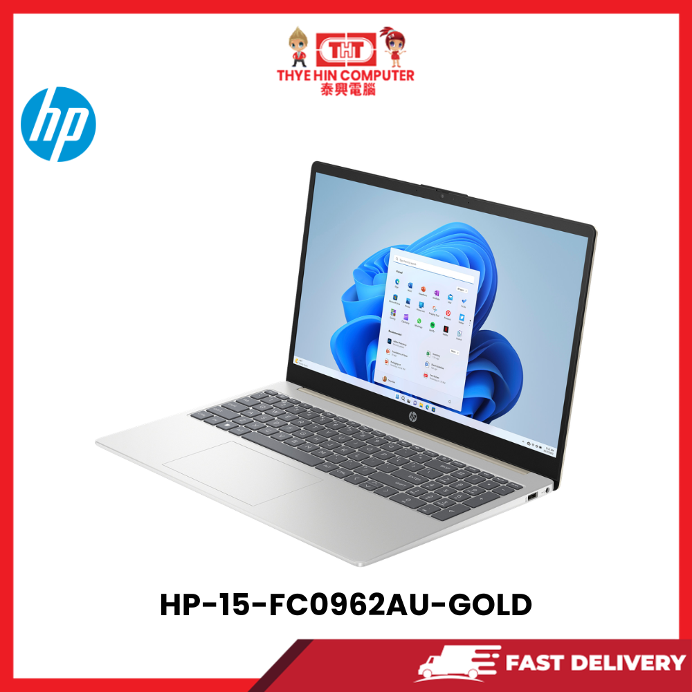 HP-15-FC0962AU-GOLD-AMDRYZEN3-7320U,8GBR4,512GBSSD,AMDRADEON,15.6"FHD,W1164,2YRS,H&S - Image 2