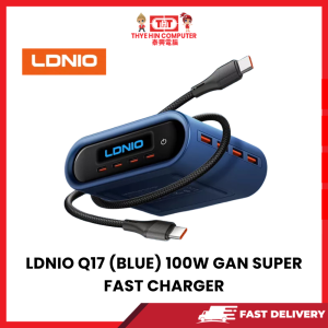 LDNIO Q17 (BLUE) 100W GAN SUPER FAST CHARGER