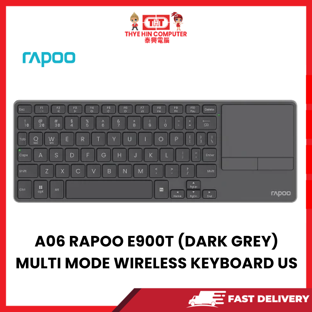 A06 RAPOO E900T (DARK GREY) MULTI MODE WIRELESS KEYBOARD US
