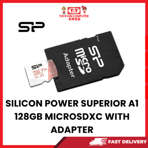 SILICON POWER SUPERIOR A1 128GB MICROSDXC WITH ADAPTER