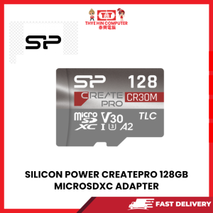 SILICON POWER CREATEPRO 128GB MICROSDXC WITH ADAPTER
