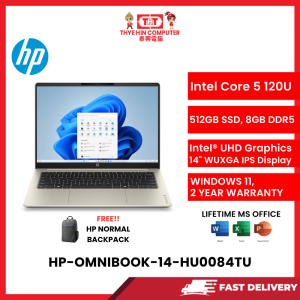 HP-OMNIBOOK-14-HU0084TU-GOLD-INTELCORE5-120U,8GBR5,512GBSSD,INTELGRAPHIC,14"2KIPS,W1164,2YRS,H&S