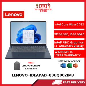 LENOVO-IDEAPAD-83UQ0021MJ-BLU-INTELCORE5-322,16GBR5,512GBSSD,INTEL,14"WUXGA,W11H64,1YR,H&S