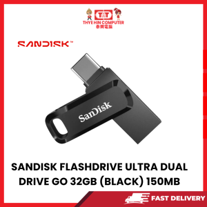 SANDISK FLASHDRIVE ULTRA DUAL DRIVE GO 32GB (BLACK) 150MB
