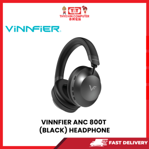 VINNFIER ANC 800T (BLACK) ACTIVE NOISE CANCELLATION DEEP BASE HEADPHONE
