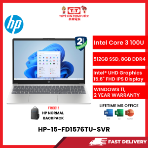 HP-15-FD1576TU-SVR-INTELCORE3-100U,8GBR4,512GBSSD,INTEGRATED,15.6"FHD,W1164,2YRS,H&S