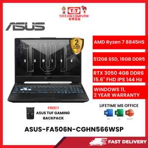 ASUS-FA506N-CGHN566WSP-AMDRYZEN7-8845HS,16GBR5,512GBM.2SSD,RTX30504GBR6,15.6"FHD,W1164,2YRS,OPI