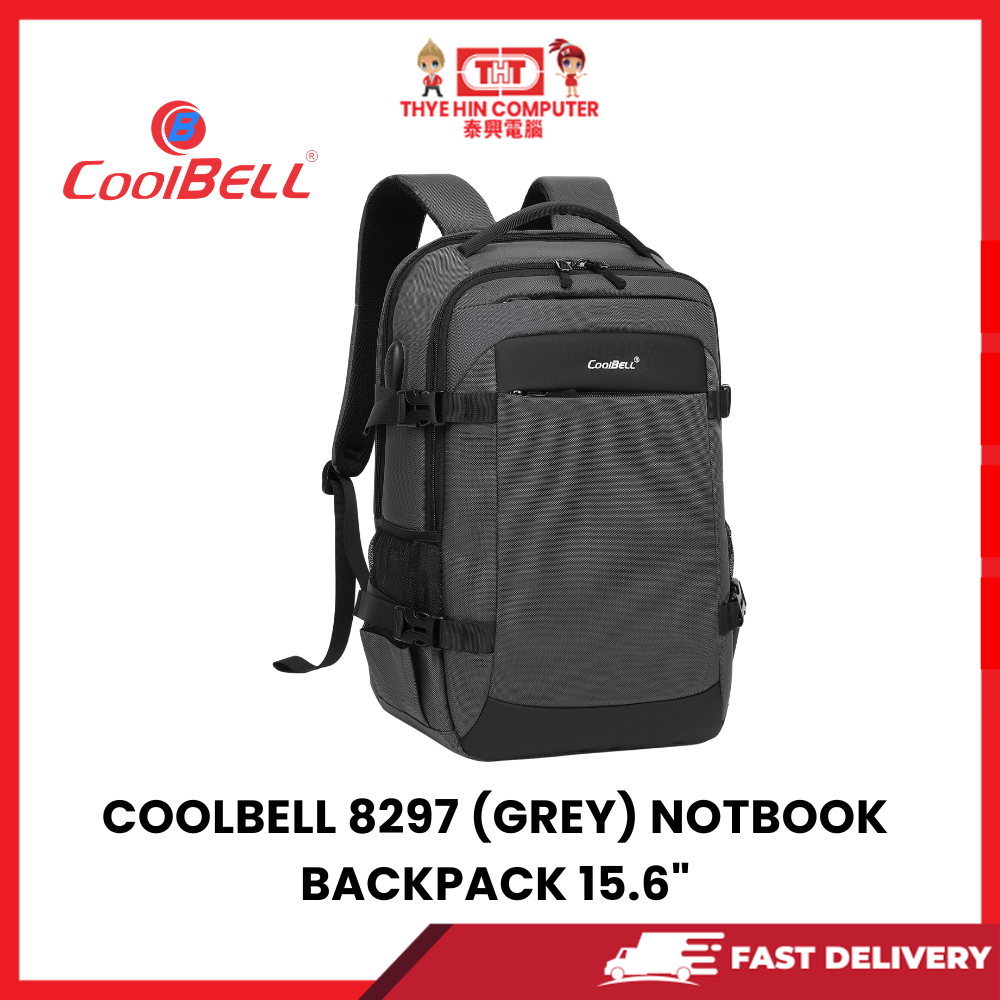 COOLBELL 8297 (GREY) NOTBOOK BACKPACK 15.6"